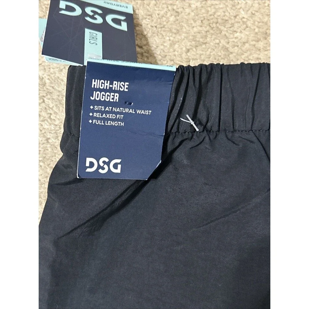 DSG Girls Black Jogger Size XL(16), High-Rise, Relaxed Fit, Full Length, Pockets - Picture 8 of 9
